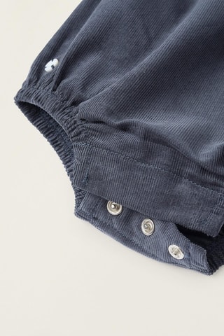 Body et barboteuse en velours - Bleu foncé