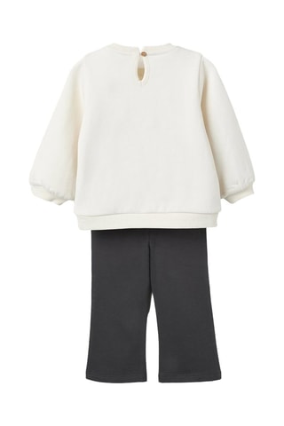 Sweat et pantalon - Beige clair et noir