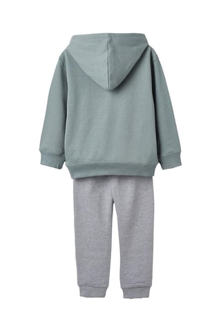 Sweat à capuche et pantalon - Gris et vert olive