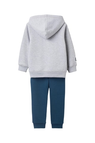Sweat à capuche et pantalon - Gris clair et bleu cobalt