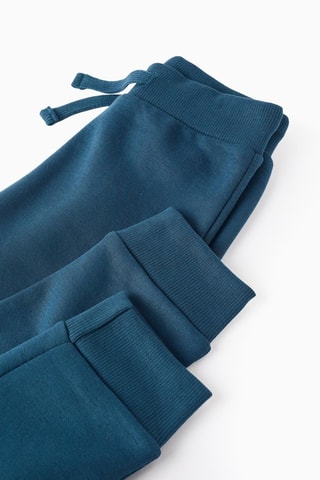 Sweat à capuche et pantalon - Gris clair et bleu cobalt