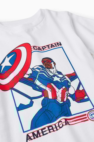 T-shirt et short Captain America Avengers Marvel - Bleu marine et blanc