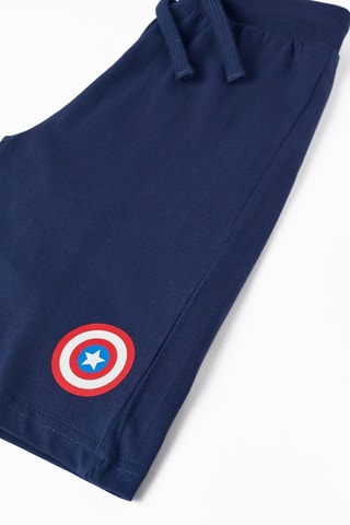 T-shirt et short Captain America Avengers Marvel - Bleu marine et blanc