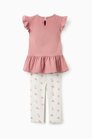 T-shirt et pantalon - Rose et blanc