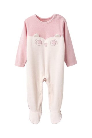 Grenouillère en velours - Ecru