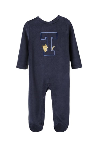 Grenouillère en velours - Bleu