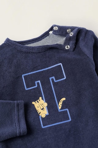 Grenouillère en velours - Bleu