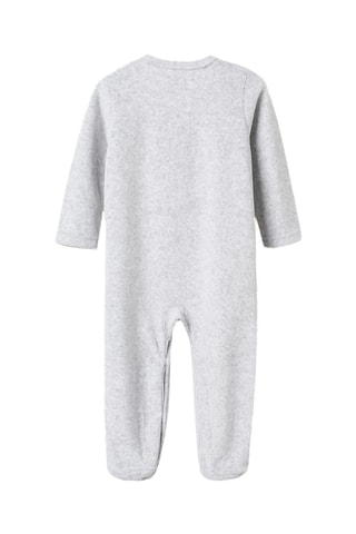 Grenouillère en velours - Gris clair chiné