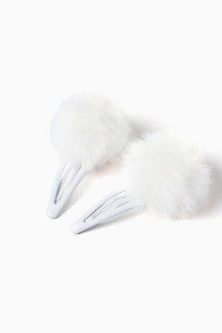 2 pinces à cheveux - Blanc