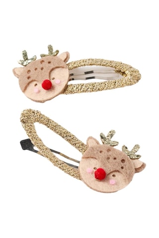 2 pinces à cheveux - Blanc