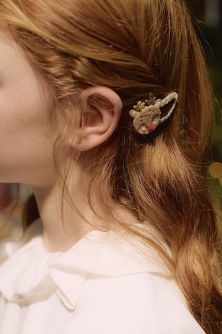 2 pinces à cheveux - Blanc