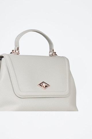 Bolso de piel - Gris claro