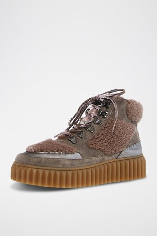 Leren Enkellaarzen - Grijs