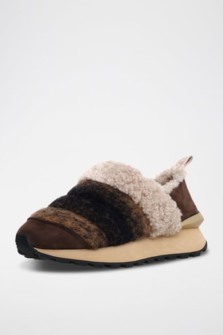 Nubuck Gevoerde Slip-ons - Donkerbruin