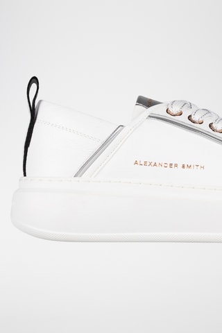 Leren Sneakers Wembley - Wit en Zilverkleurig