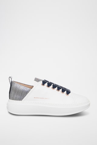 Leren Sneakers Wembley - Wit en Blauw