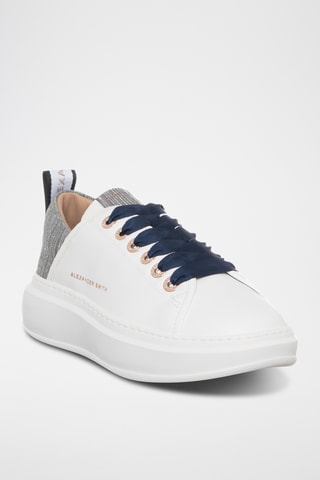 Leren Sneakers Wembley - Wit en Blauw