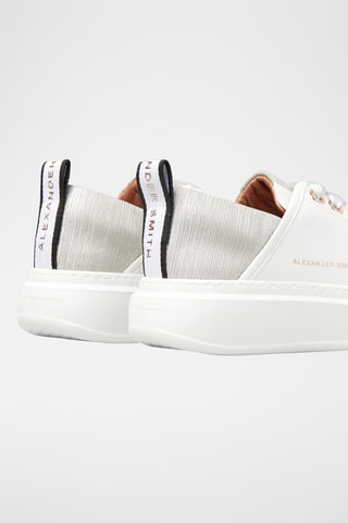 Leren Sneakers Wembley - Wit en Zilverkleurig