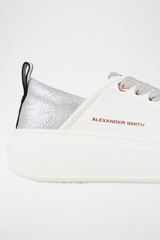 Zapatillas con plataforma Eco Wembley - Blanco y plateado