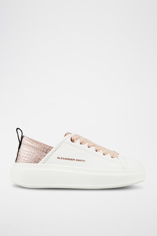 Zapatillas con plataforma Eco Wembley - Blanco y beige