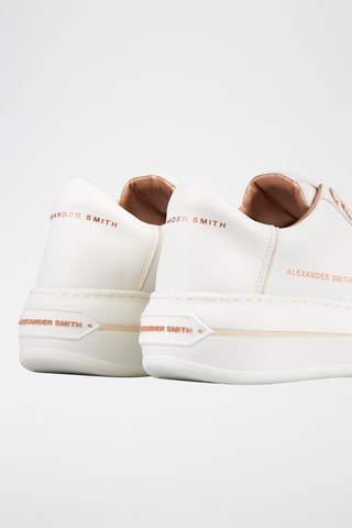 Zapatillas de piel con plataforma Lancaster - Blanco y marfil