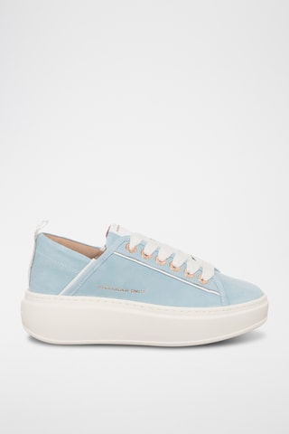 Zapatillas de piel con plataforma Wembley - Azul claro