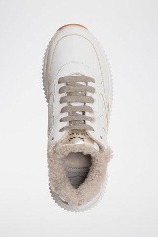 Leren Gevoerde Sneakers - Wit