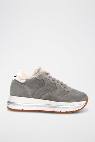 Nubuck Gevoerde Sneakers - Grijs