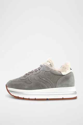 Nubuck Gevoerde Sneakers - Grijs