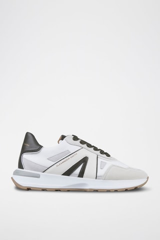 Sneakers - Wit en Kaki