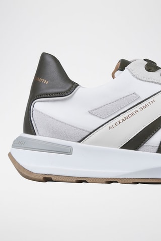 Sneakers - Wit en Kaki