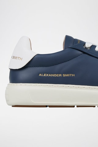 Leren Sneakers - Marineblauw en Wit