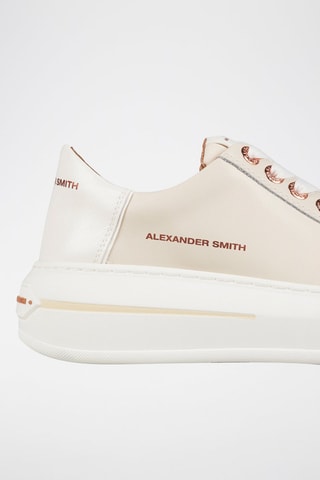 Zapatillas de piel con plataforma - Crudo y blanco