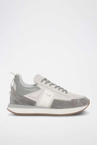 Zapatillas de piel - Gris y crudo