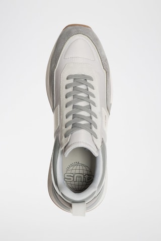 Zapatillas de piel - Gris y crudo