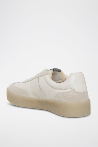 Zapatillas de piel - Blanco y crudo