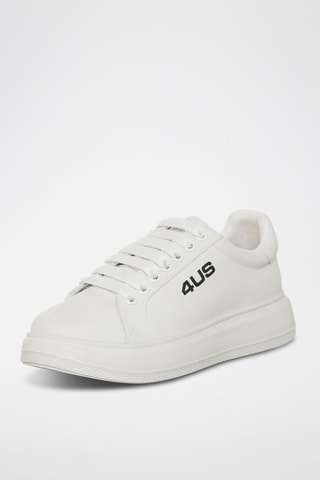 Platform Sneakers - Wit en Zwart