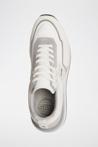 Zapatillas de piel con plataforma - Blanco y gris claro - Cesare Paciotti 4Us