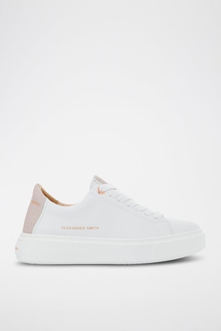 Zapatillas de piel con plataforma London - Blanco