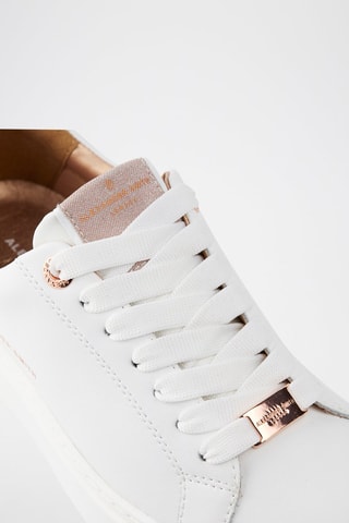 Zapatillas de piel con plataforma London - Blanco