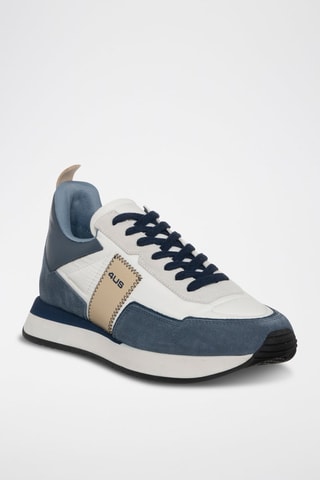 Sneakers Sean - Wit en blauw