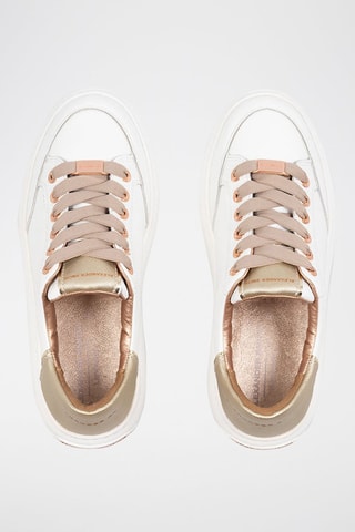 Zapatillas de piel con plataforma Lancaster - Blanco
