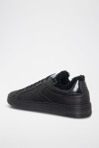 Zapatillas de piel forradas - Negro