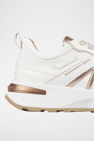 Zapatillas con plataforma - Blanco y rosa dorado