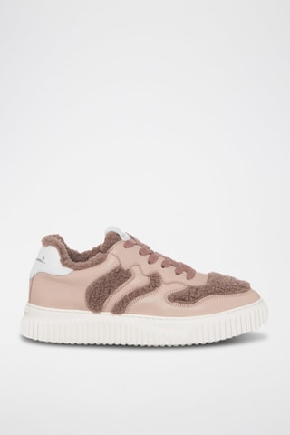 Leren Gevoerde Sneakers - Roze