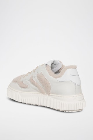 Leren Gevoerde Sneakers - Wit