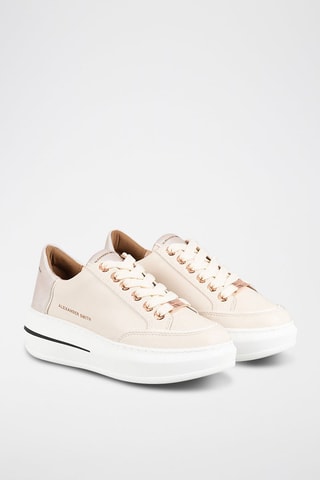 Zapatillas de piel con plataforma Lancaster - Crudo