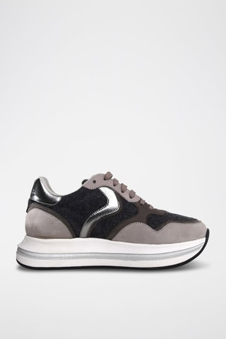 Zapatillas de piel Melany - Gris