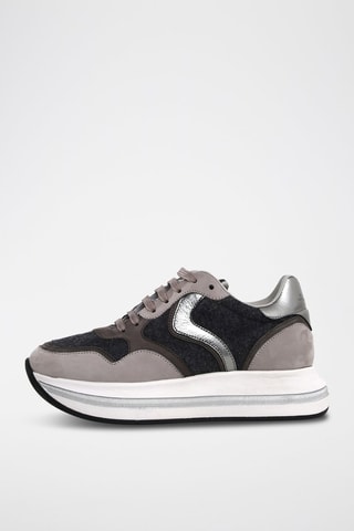 Zapatillas de piel Melany - Gris