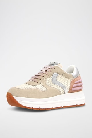 Zapatillas de nobuk con plataforma Maran - Crudo